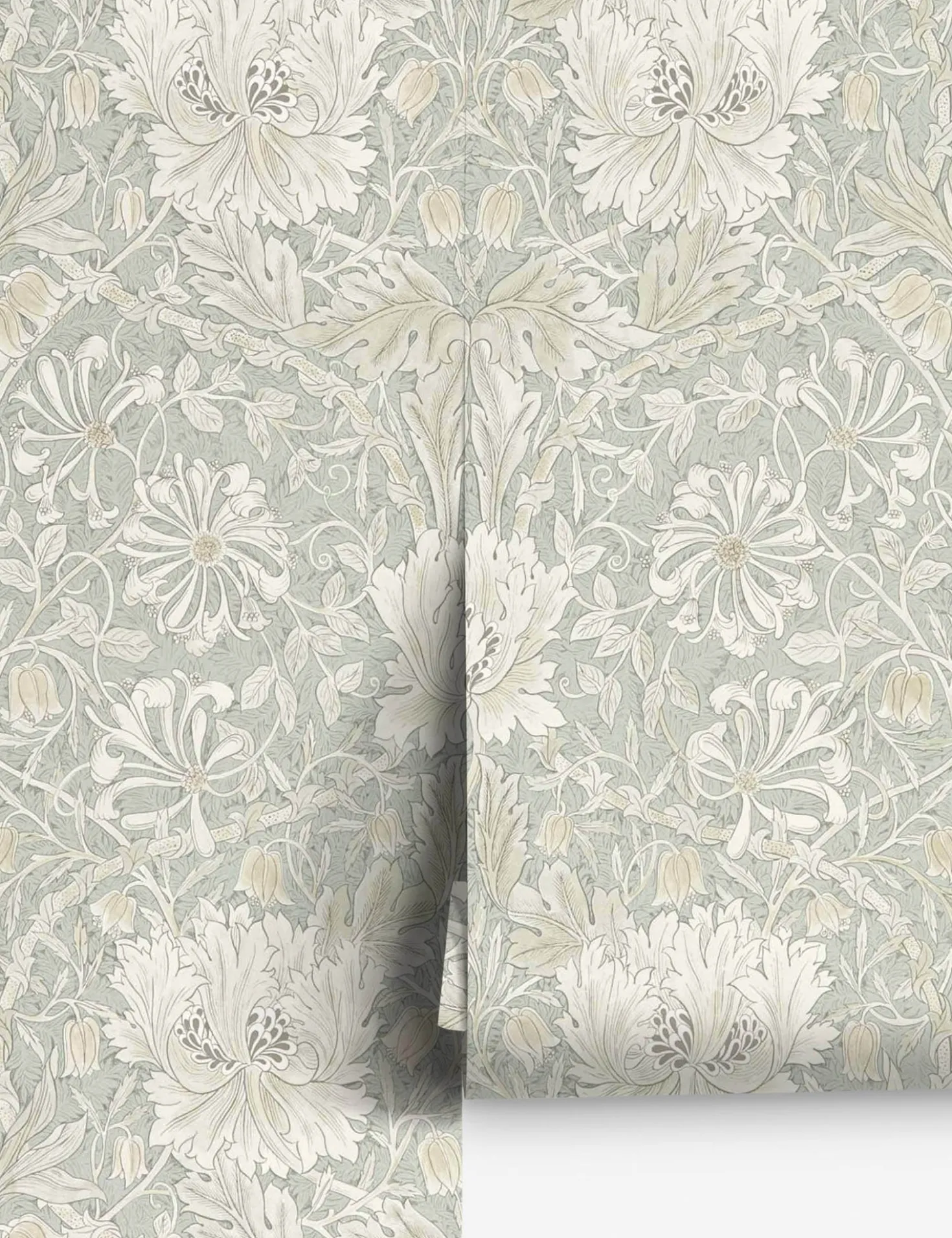 Pure Honeysuckle & Tulip Wallpaper by Morris & Co.