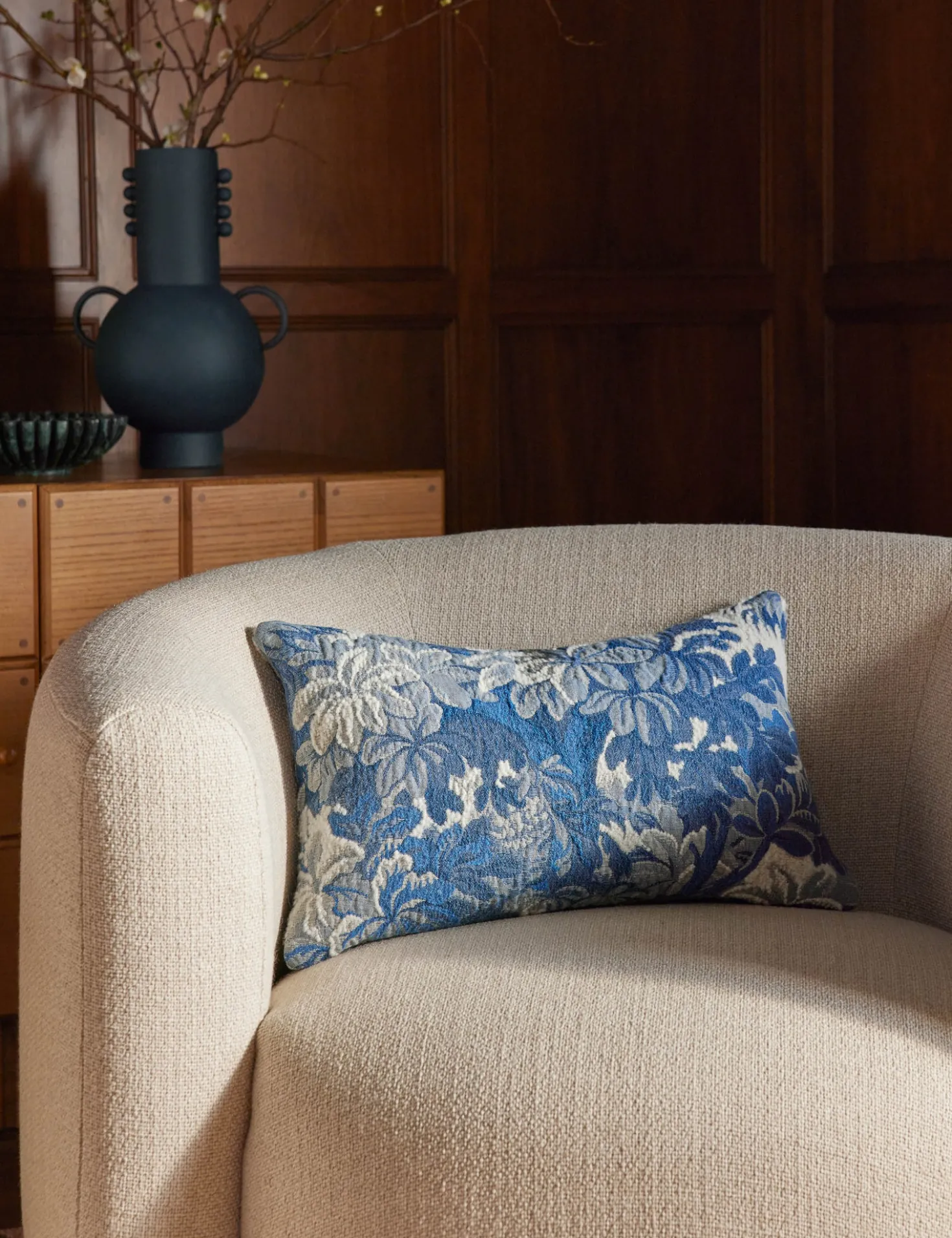 Ridge Edge Pillow by Scalamandre