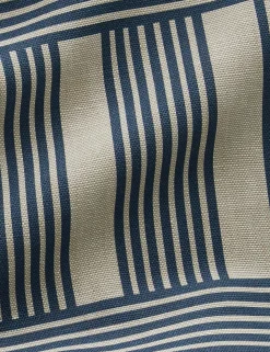 Roman Holiday Grid Flax Linen Fabric by Wallshoppe
