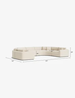 Rosado Modular U-Shaped Sectional Sofa