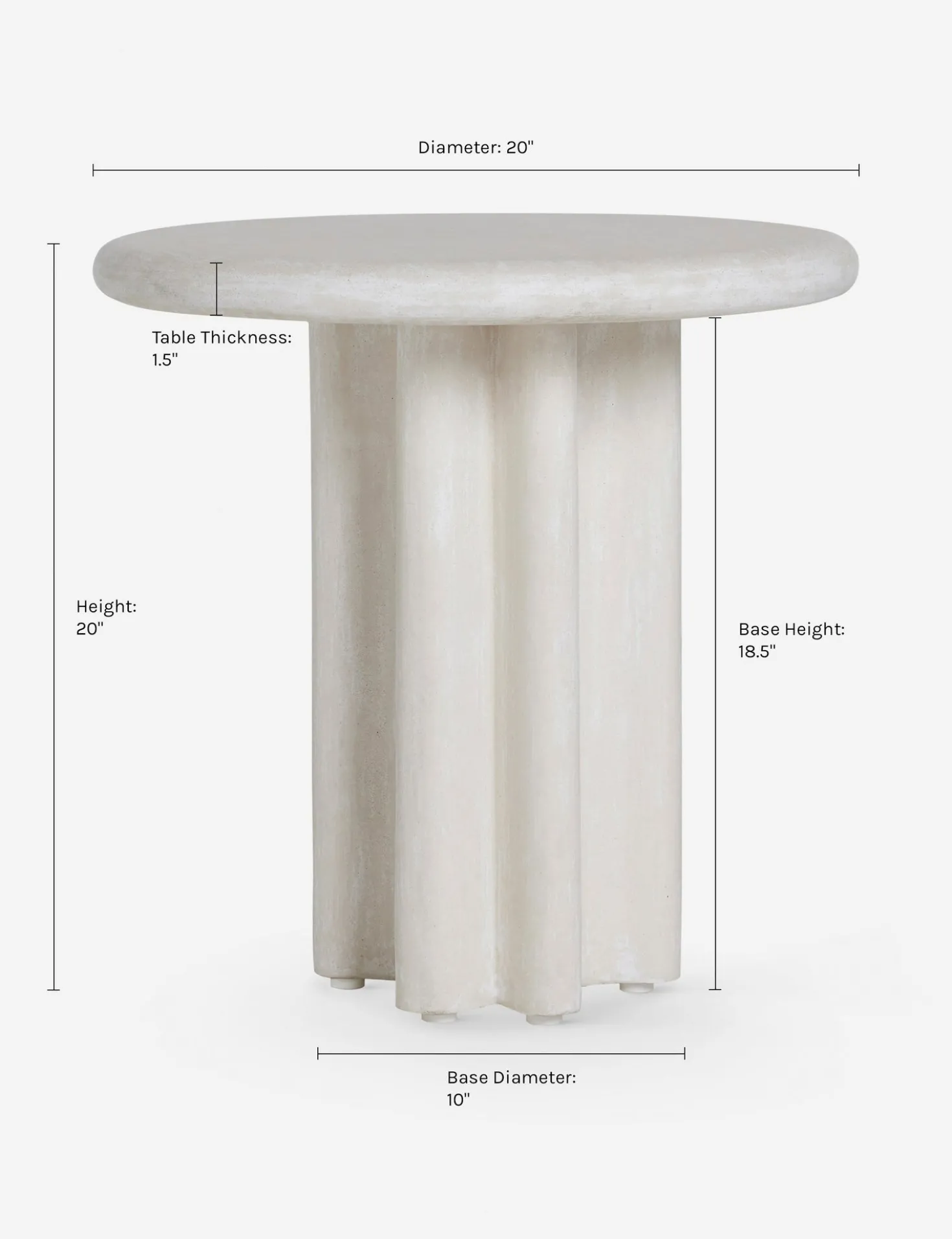 Ruiz Indoor / Outdoor Round Side Table