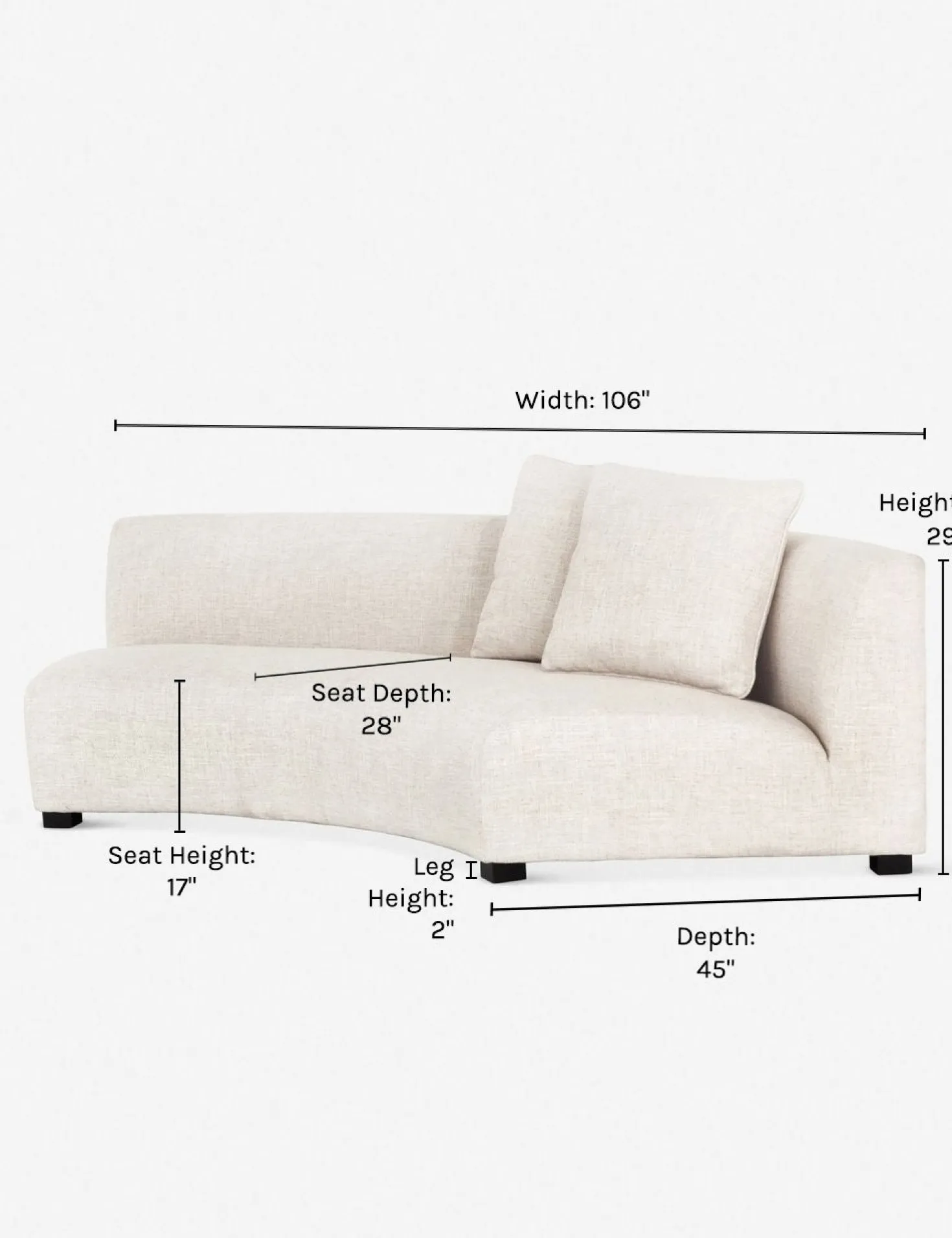 Saban Curved Sofa