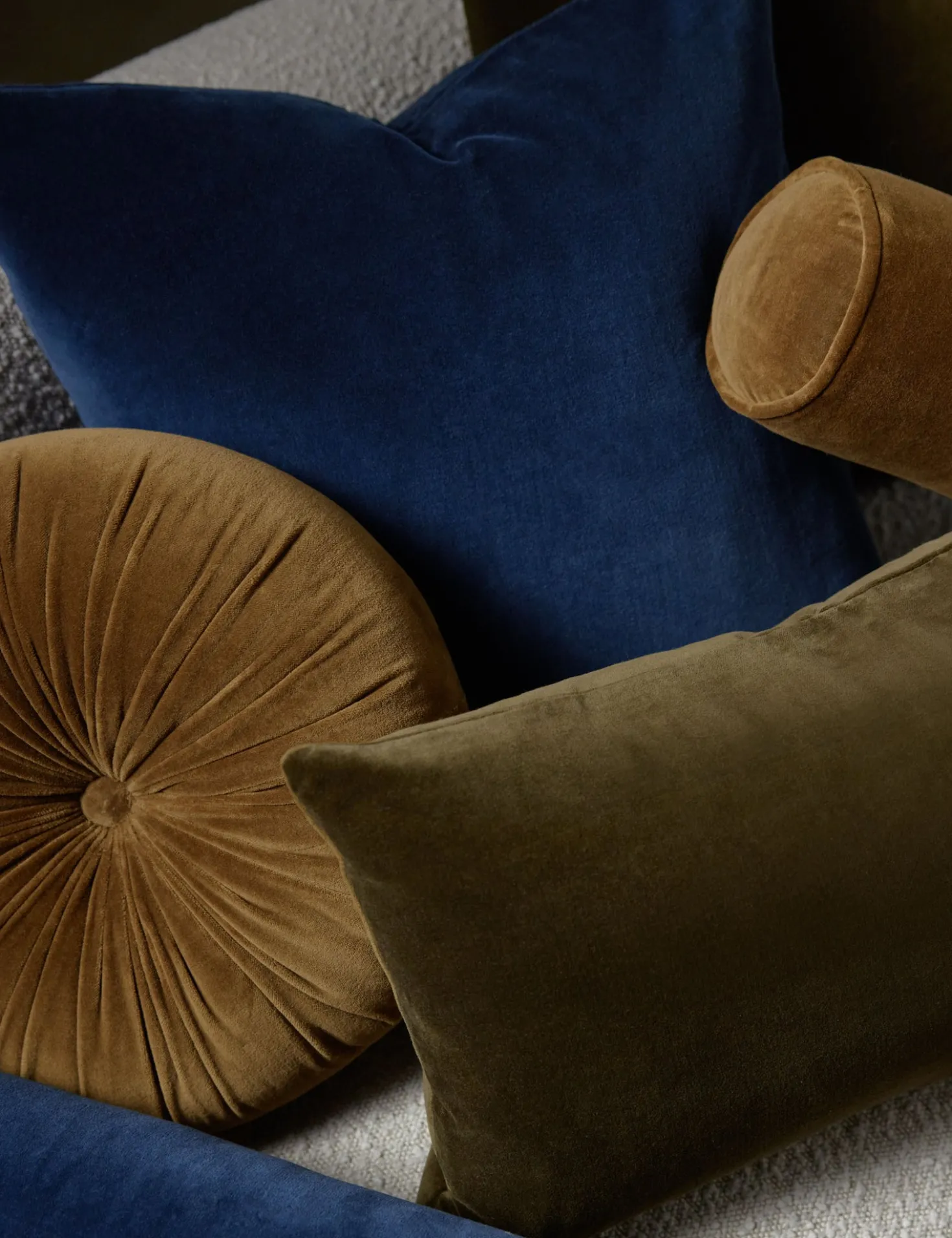 Sabine Velvet Bolster Pillow