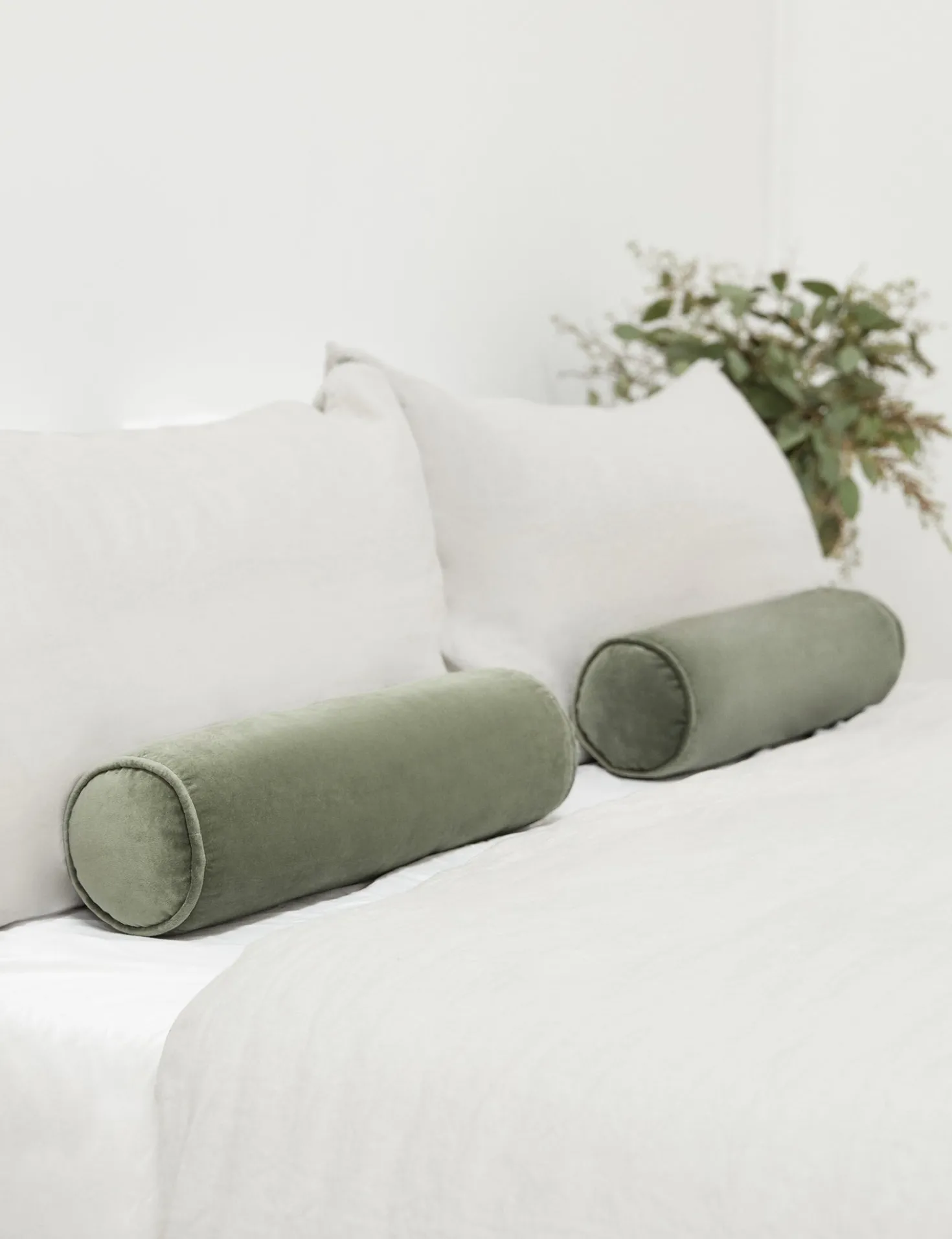 Sabine Velvet Bolster Pillow
