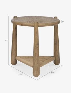 Salvador Round Side Table by Amber Lewis x Four Hands