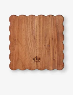 Scalloped Wood Appetizer Cheese Boards (Set of 2) by etúHOME