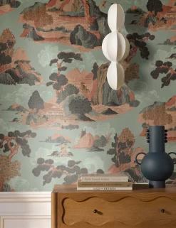 Scenic Landscape Grasscloth Wallpaper by Aimee Song