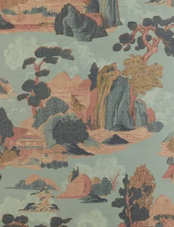 Scenic Landscape Grasscloth Wallpaper by Aimee Song