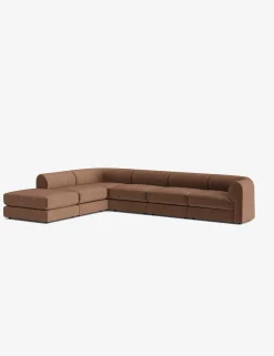 Sergio Modular Corner Sectional Sofa With Ottoman