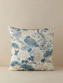 Shenyang Print Linen Pillow by Scalamandre
