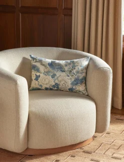 Shenyang Print Linen Pillow by Scalamandre