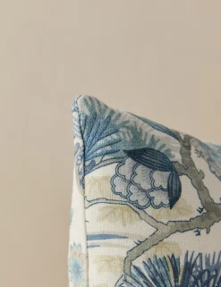 Shenyang Print Linen Pillow by Scalamandre
