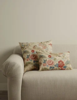 Shenyang Print Linen Pillow by Scalamandre
