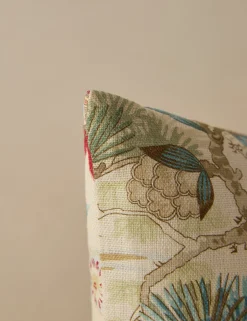 Shenyang Print Linen Pillow by Scalamandre
