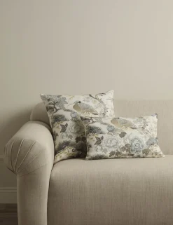 Shenyang Print Linen Pillow by Scalamandre