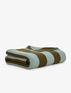Simple Striped Wool Throw by Hawkins New York