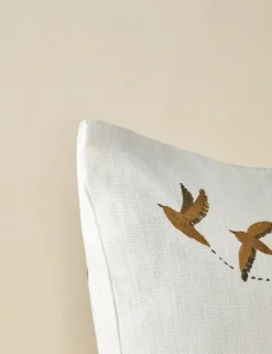 Sparrow Linen Pillow by Rylee + Cru