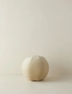 Striped Velvet Ball Pillow by Sarah Sherman Samuel