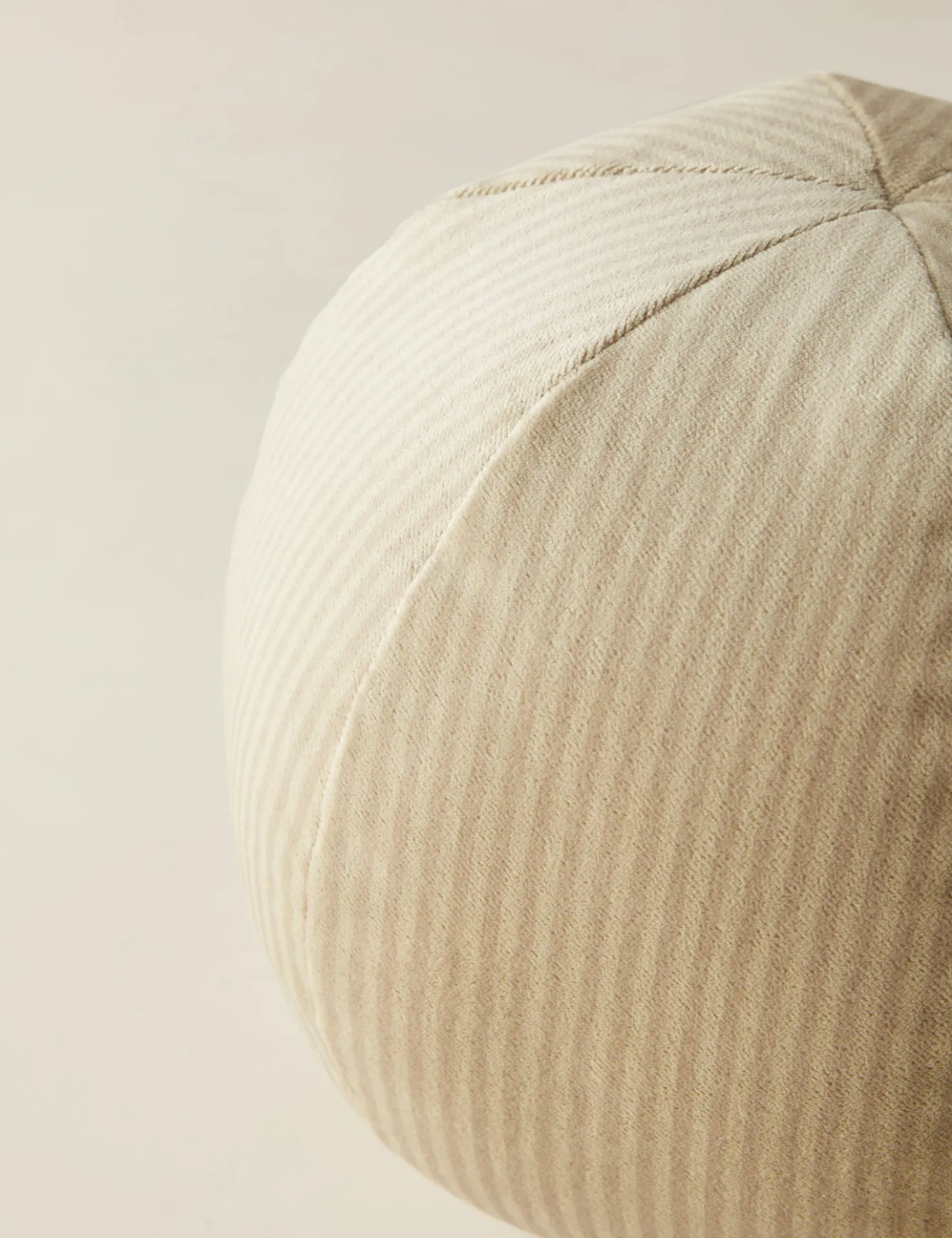 Striped Velvet Ball Pillow by Sarah Sherman Samuel