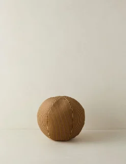 Striped Velvet Ball Pillow by Sarah Sherman Samuel