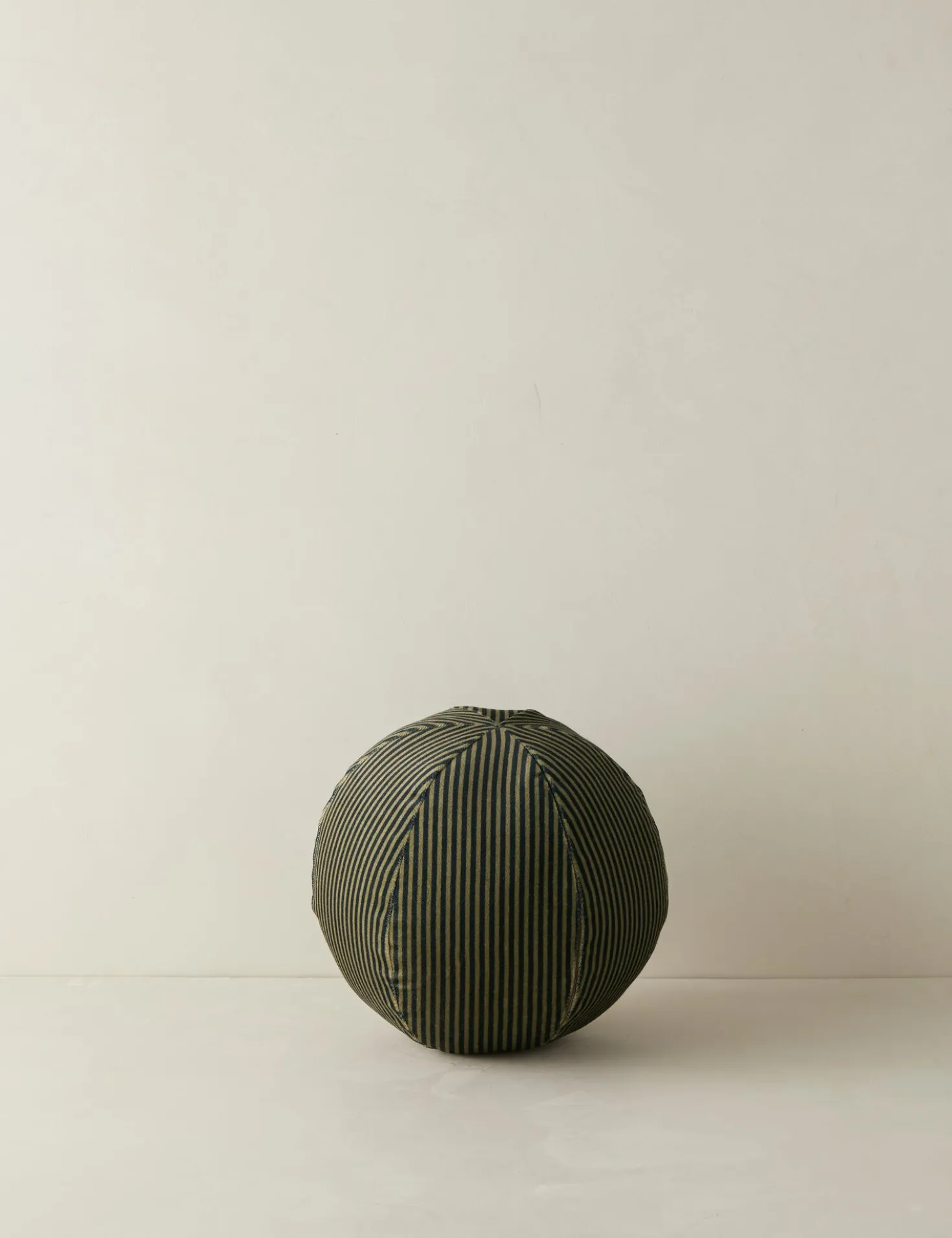 Striped Velvet Ball Pillow by Sarah Sherman Samuel