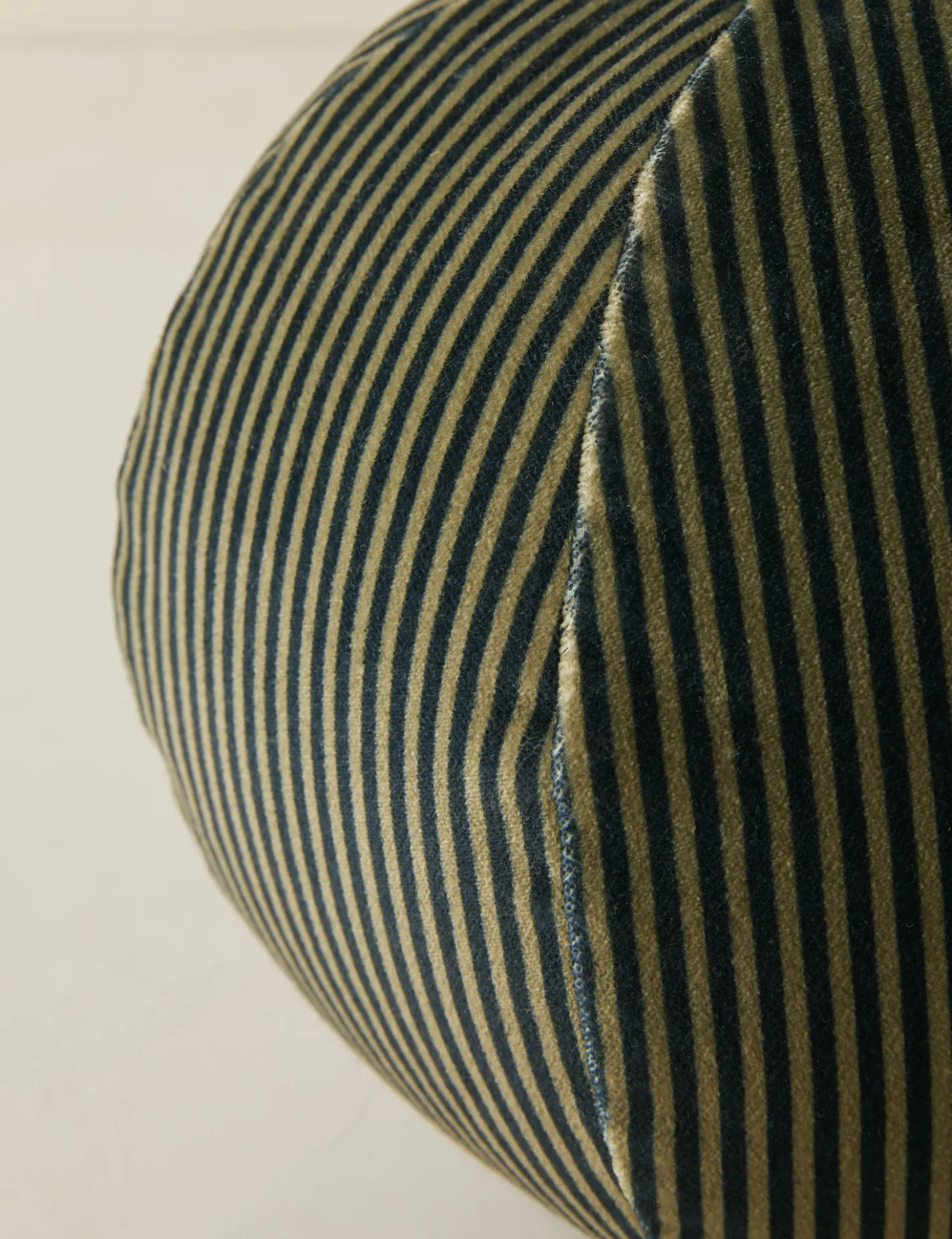 Striped Velvet Ball Pillow by Sarah Sherman Samuel