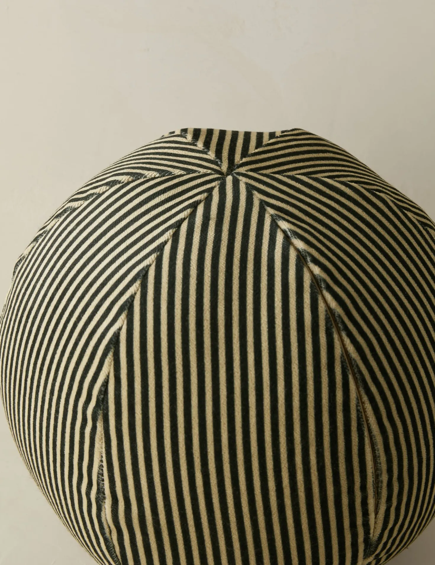 Striped Velvet Ball Pillow by Sarah Sherman Samuel
