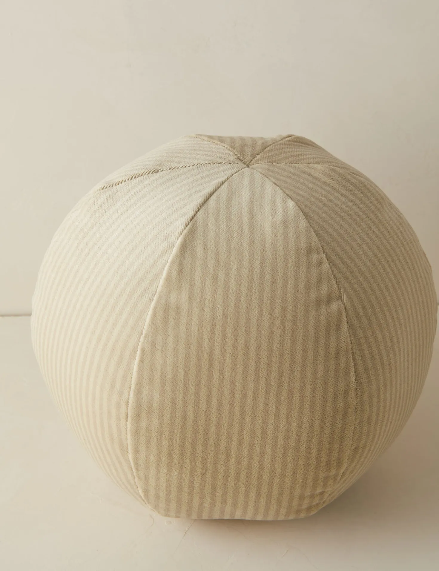 Striped Velvet Ball Pillow by Sarah Sherman Samuel