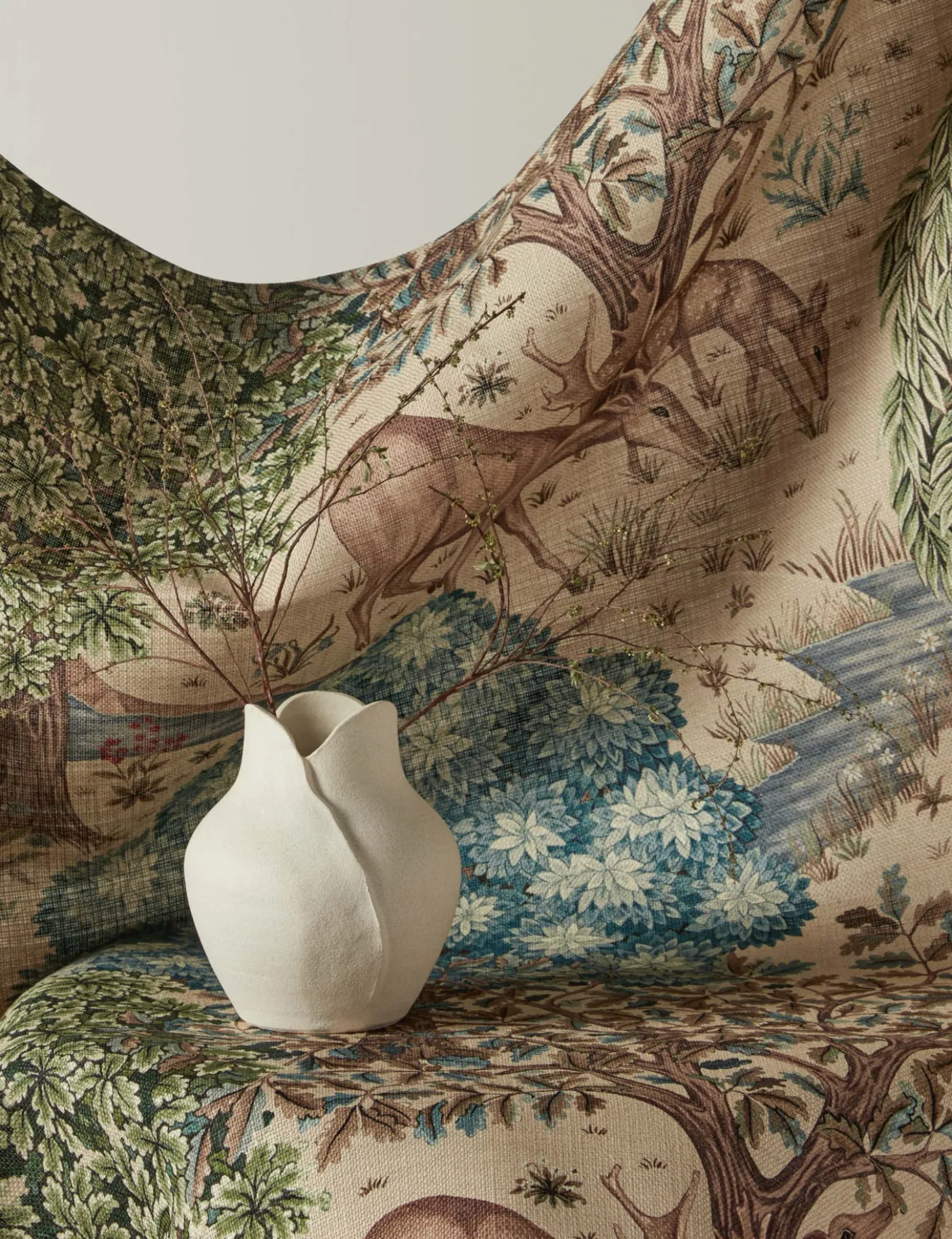 The Brook Tapestry Viscose Fabric by Morris & Co.