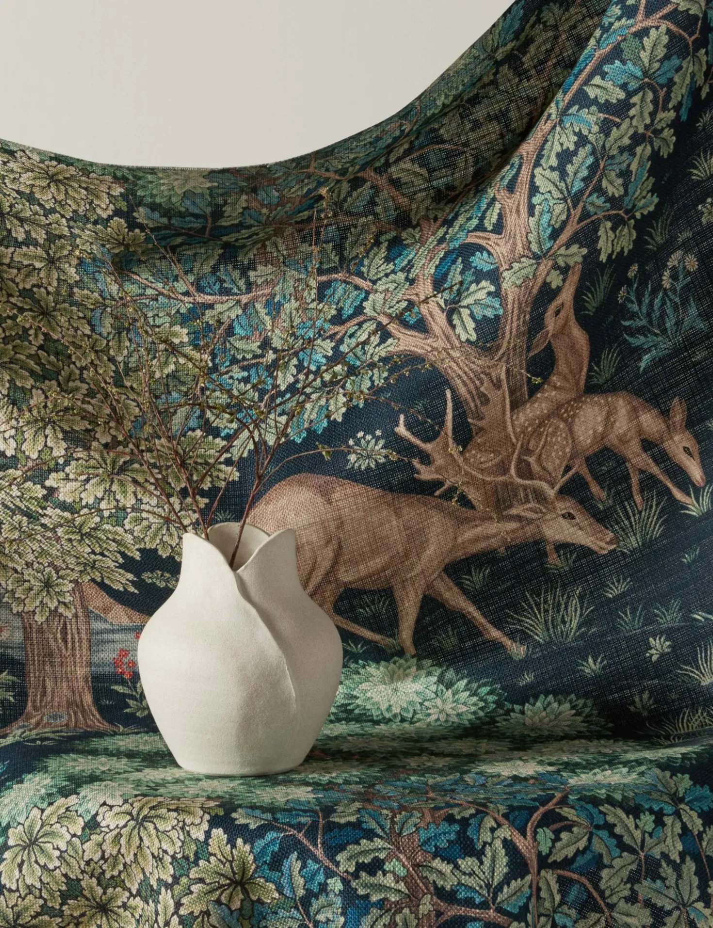 The Brook Tapestry Viscose Fabric by Morris & Co.
