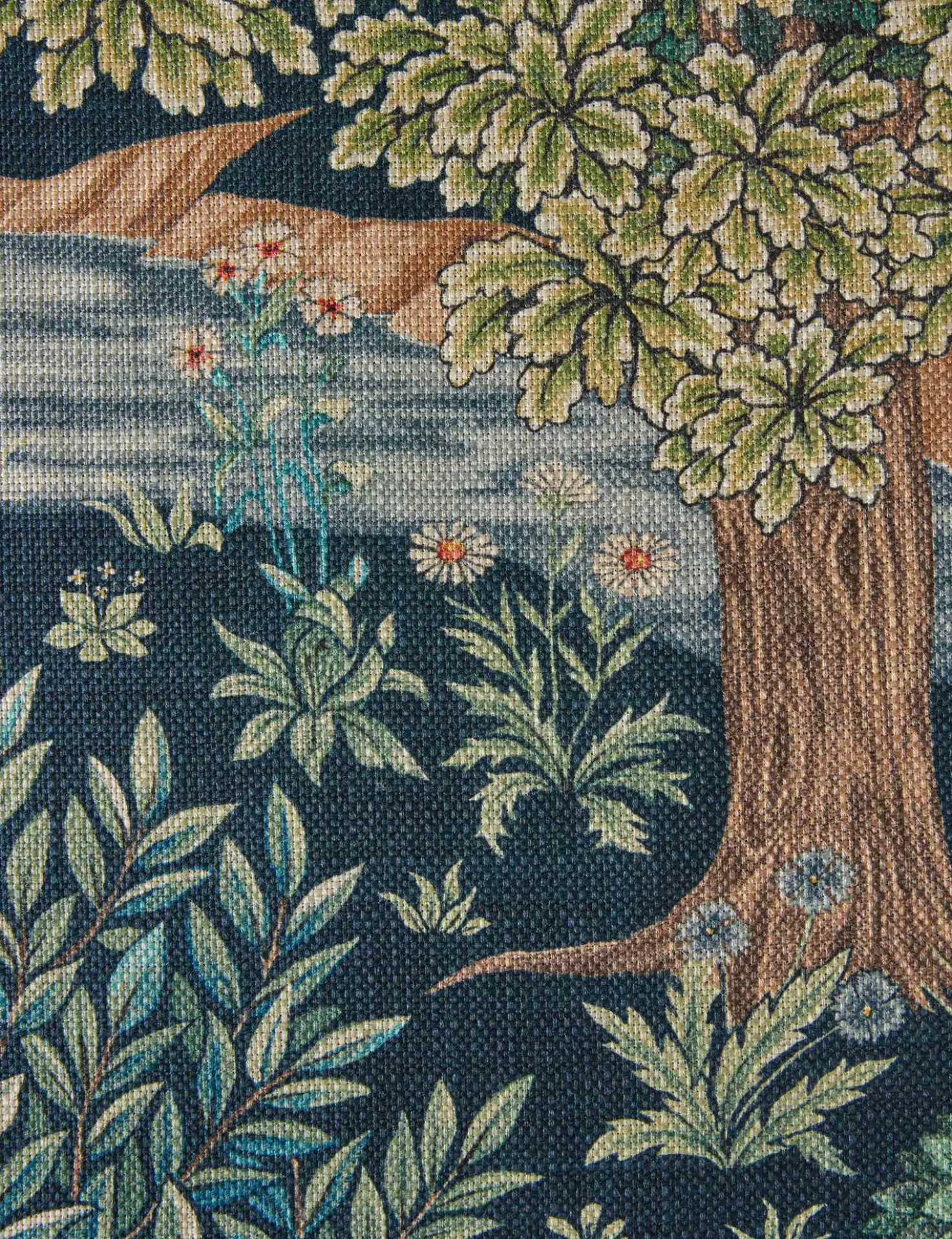 The Brook Tapestry Viscose Fabric by Morris & Co.