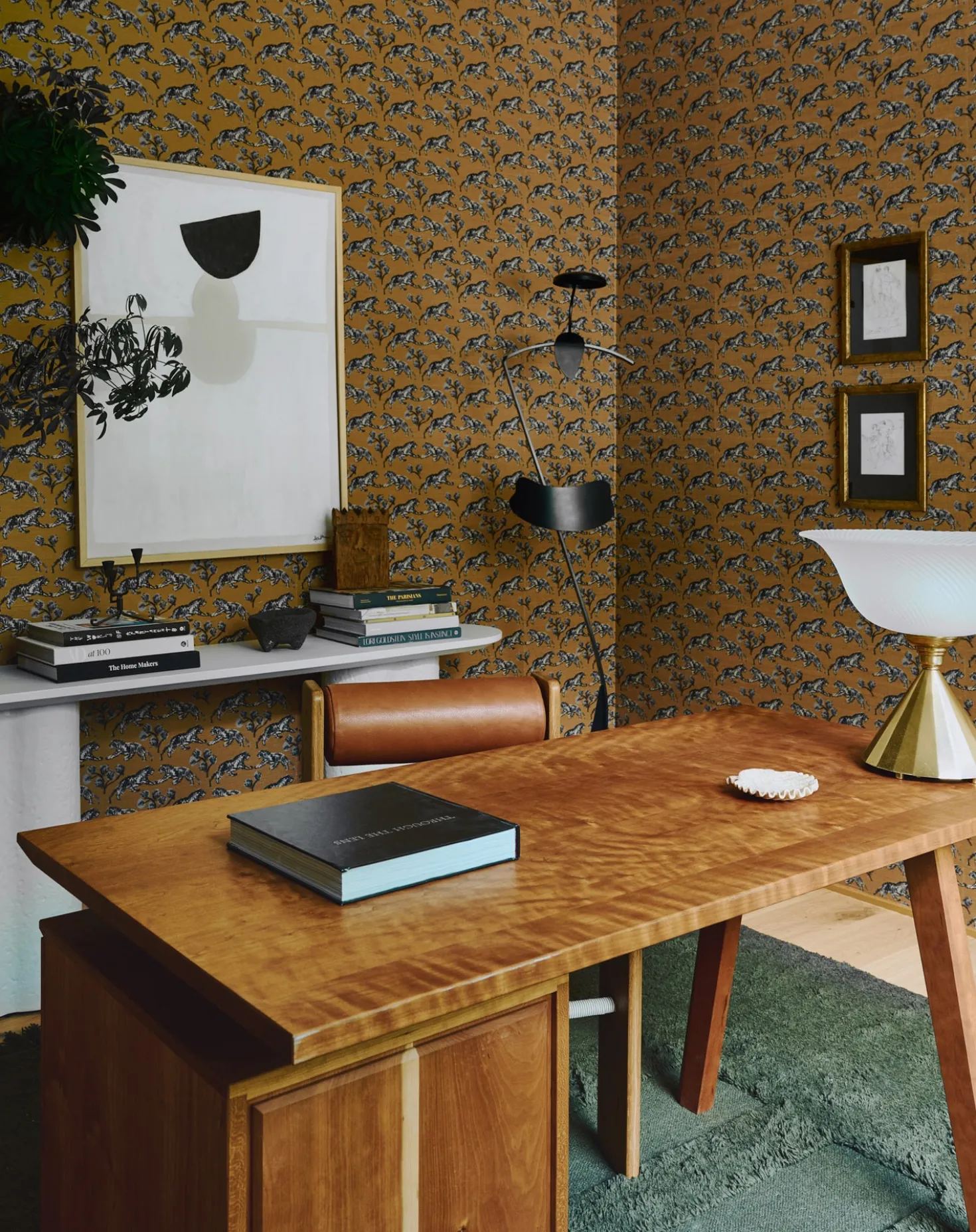 Tiger Grasscloth Wallpaper by Sarah Sherman Samuel
