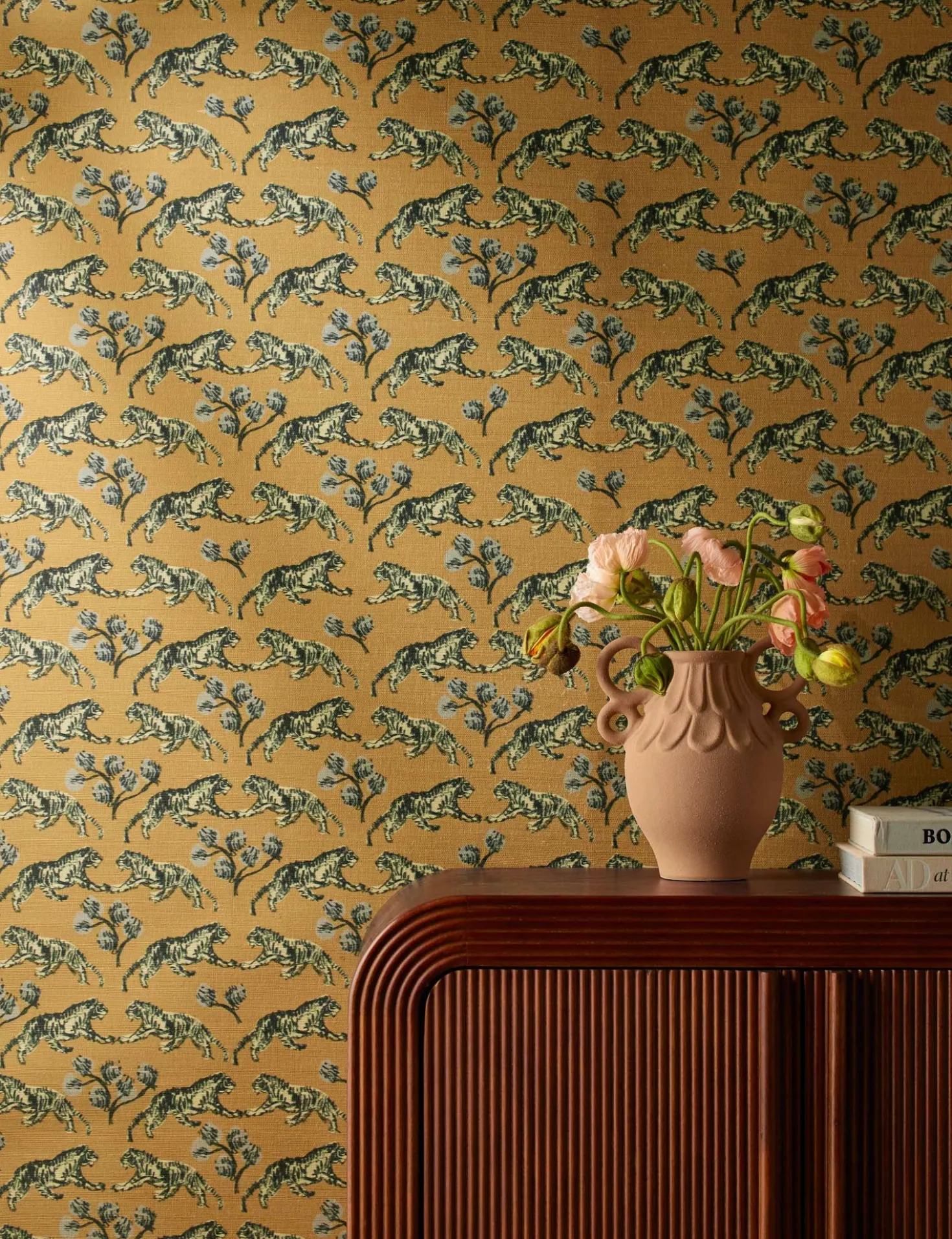 Tiger Grasscloth Wallpaper by Sarah Sherman Samuel