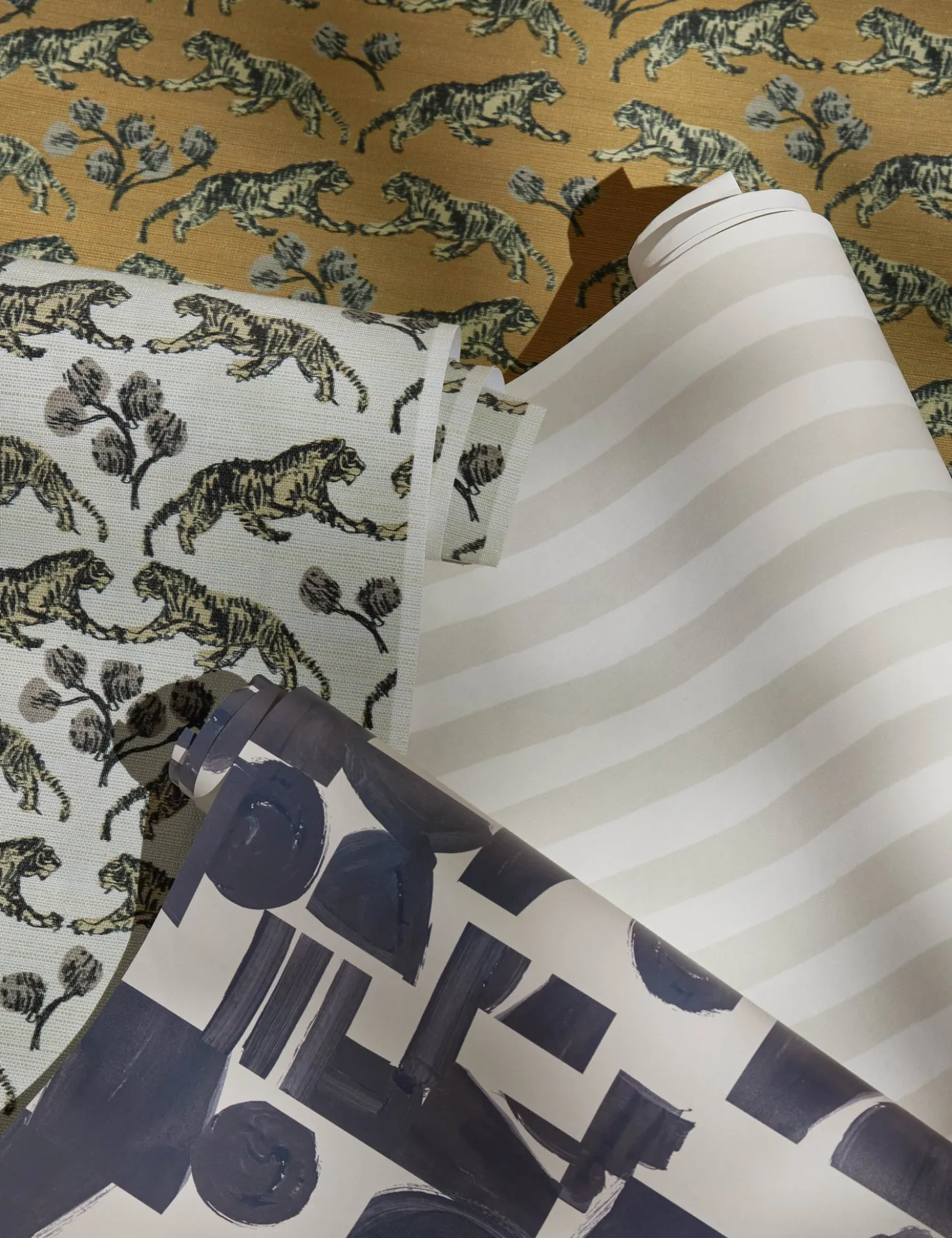Tiger Grasscloth Wallpaper by Sarah Sherman Samuel