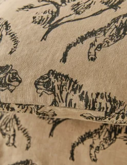 Tiger Hemp Pillowcase (Set of 2) by Sarah Sherman Samuel
