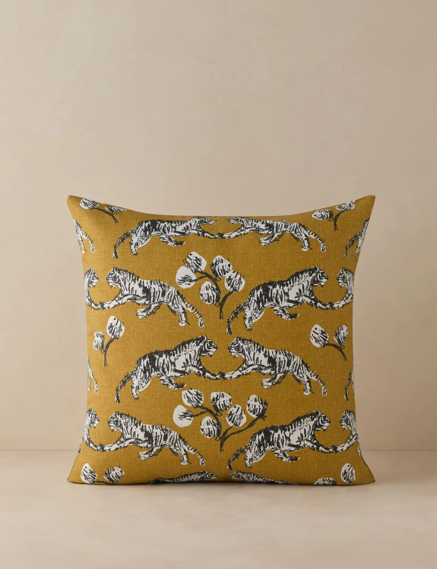 Tiger Indoor / Outdoor Pillow by Sarah Sherman Samuel