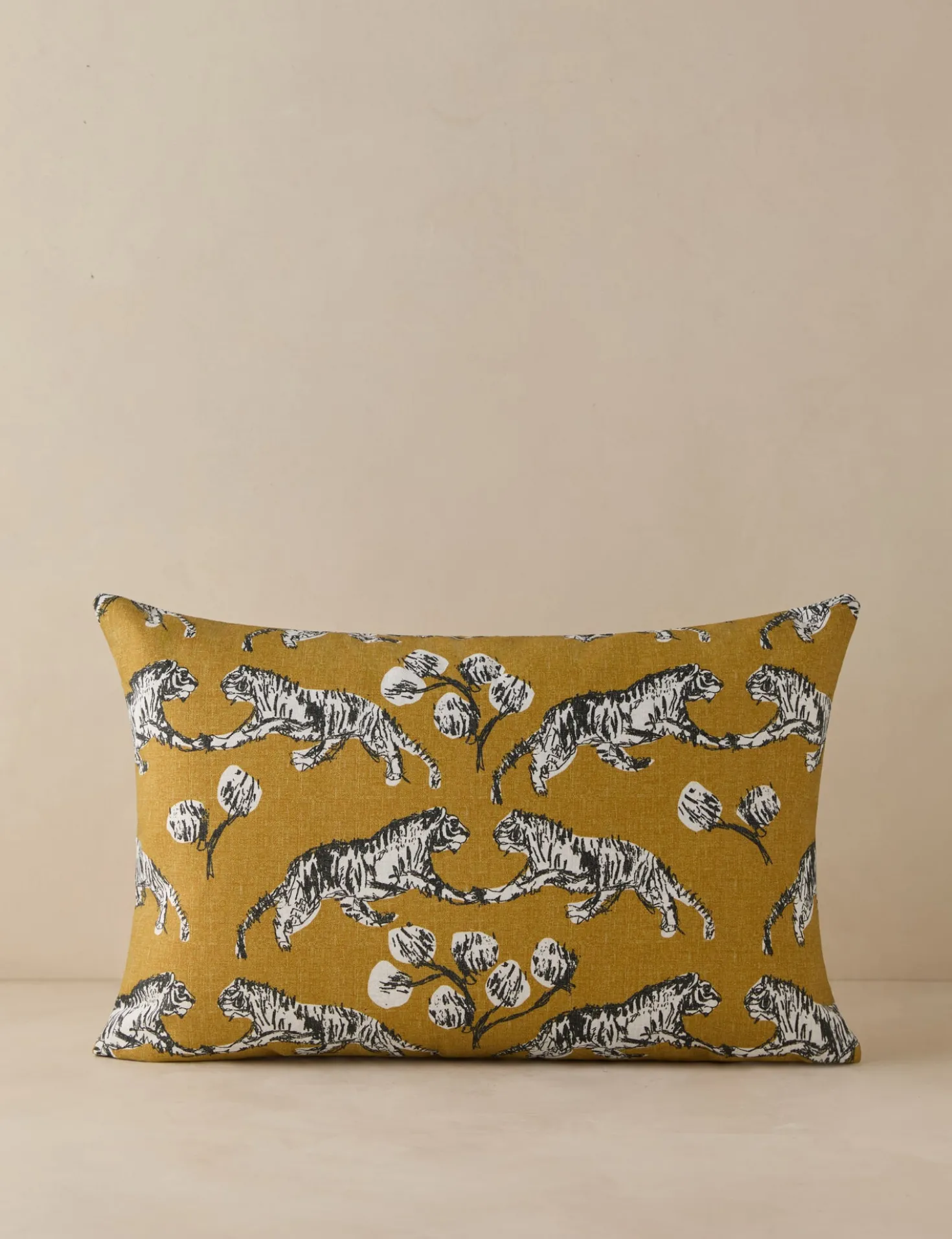 Tiger Indoor / Outdoor Pillow by Sarah Sherman Samuel