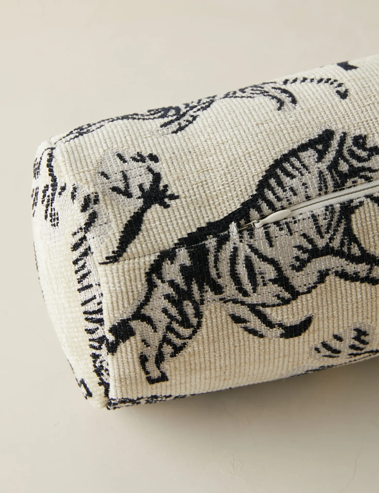Tiger Jacquard Bolster Pillow by Sarah Sherman Samuel