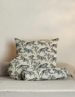 Tiger Jacquard Bolster Pillow by Sarah Sherman Samuel