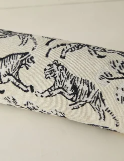 Tiger Jacquard Bolster Pillow by Sarah Sherman Samuel