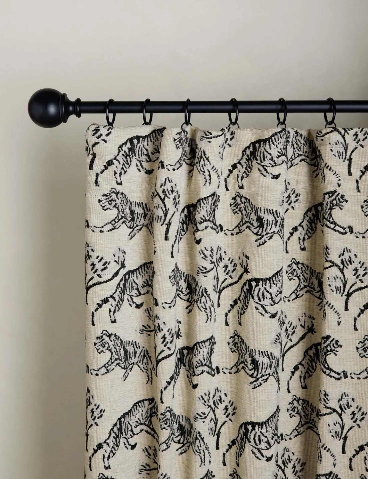 Tiger Jacquard Curtain Panel by Sarah Sherman Samuel