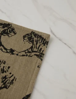 Tiger Linen Placemats (Set of 4) by Sarah Sherman Samuel