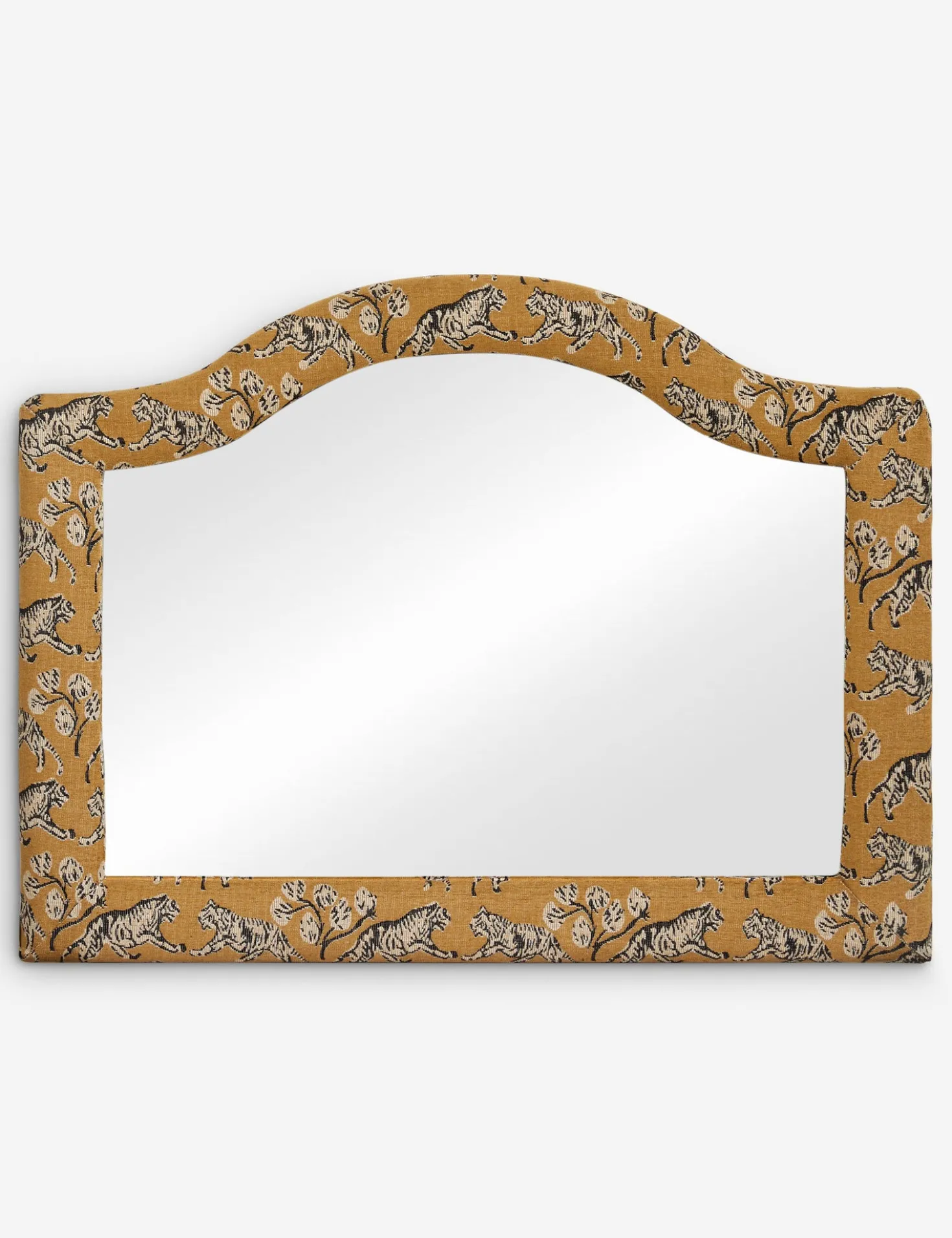 Tiger Upholstered Mantel Mirror by Sarah Sherman Samuel