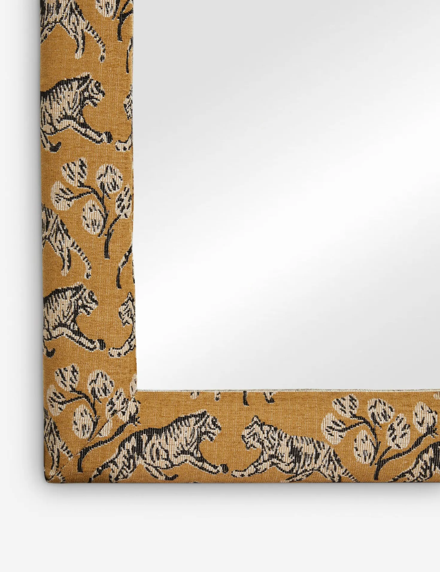 Tiger Upholstered Mantel Mirror by Sarah Sherman Samuel
