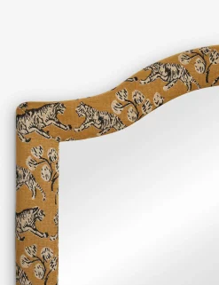 Tiger Upholstered Mantel Mirror by Sarah Sherman Samuel