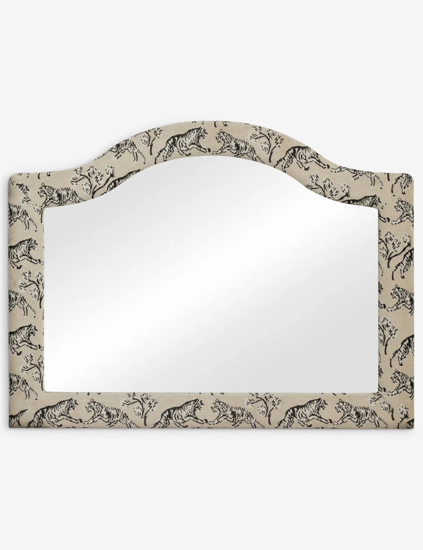 Tiger Upholstered Mantel Mirror by Sarah Sherman Samuel
