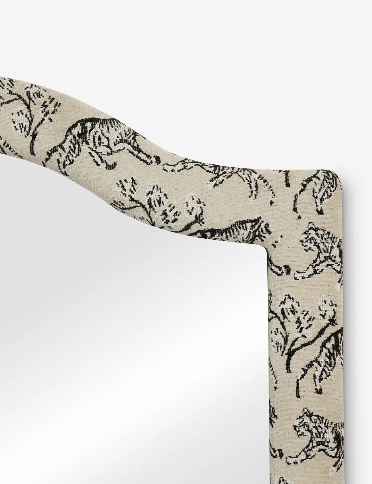 Tiger Upholstered Mantel Mirror by Sarah Sherman Samuel