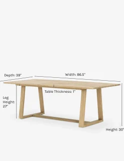 Tika Indoor / Outdoor Dining Table