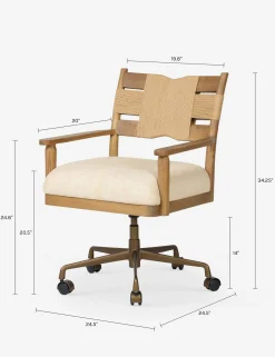 Tova Desk Chair by Amber Lewis x Four Hands
