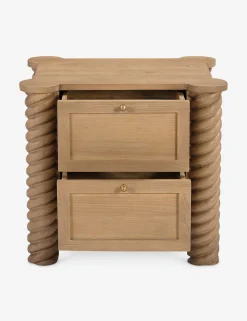 Treccia 2-Drawer Nightstand by Gillian Segal for Moe's